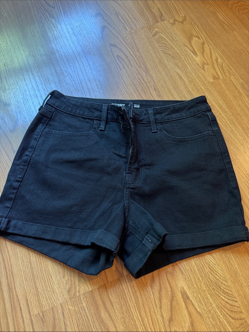 Old Navy Black Cuffed Jean Shorts